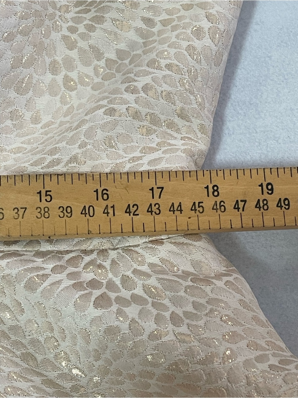 David's Bridal Ivory Textured Halter Fit-and-Flare Midi Dress - Picture 7 of 8